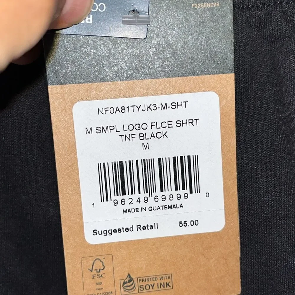 NWT New $55 The North Face Mens Black Half Dome men’s fleece shorts M work out